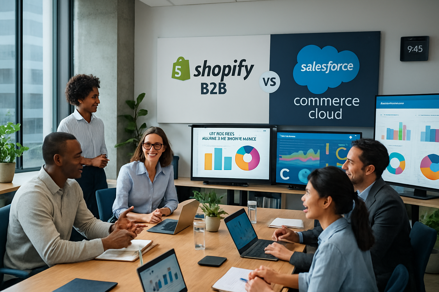 Shopify B2B 对比 Salesforce Commerce Cloud:2026 企业平台选型