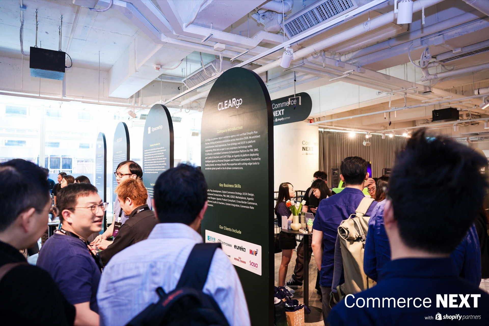 CommerceNext Hong Kong networking with Shopify, CLEARgo, CHATTERgo, and merchants
