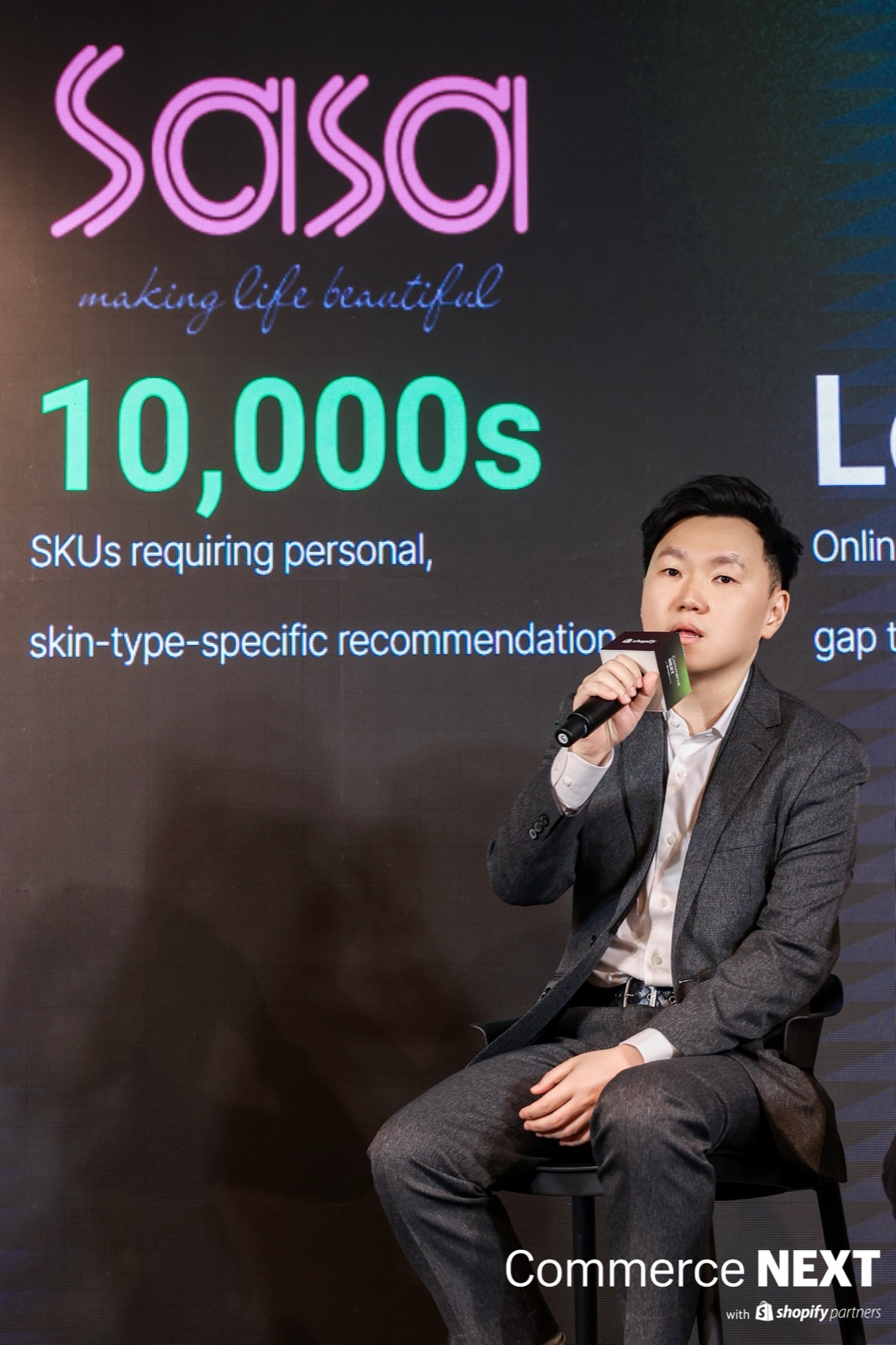 Shopify CommerceNext Hong Kong panel with Sasa, CLEARgo, and Shopify